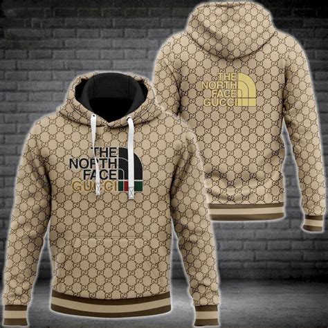 gucci north face sweatpants|gucci north face hoodie brown.